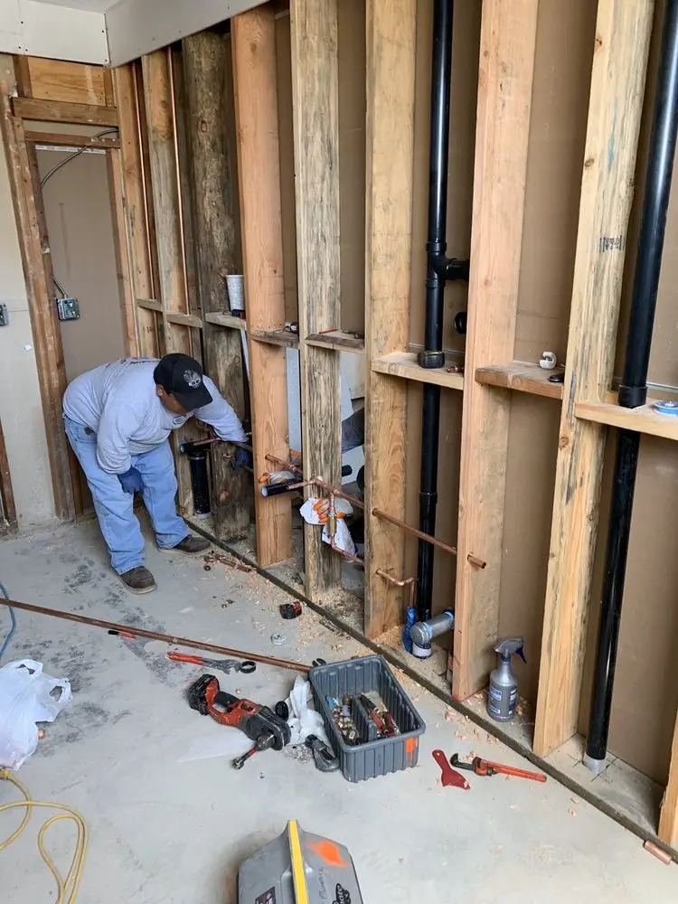 Commercial rough-in plumbing for Gas Line Repair in Kirkman South
